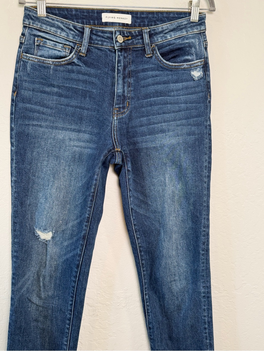 Flying Monkey High-Rise Skinny Jeans in Medium-Dark Wash - Size 28 - Picture 7 of 9